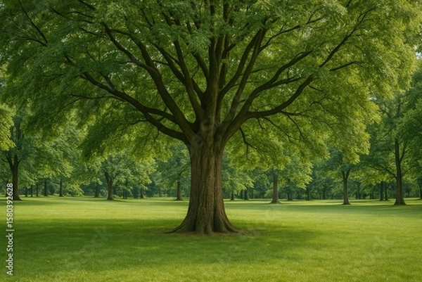 Fototapeta A tree located within a park setting