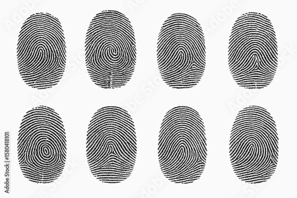 Obraz vector black-and-white fingerprints