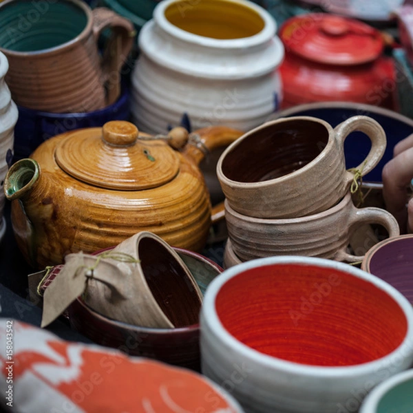 Fototapeta bright kitchen ceramics