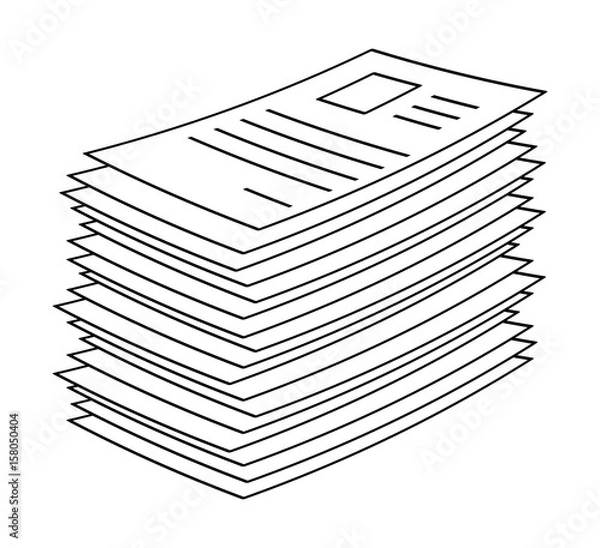 Fototapeta sterta, stos papieru dokument plik ikona sieci web wektor symbol ikona designu.
