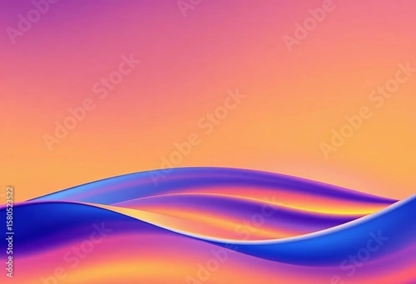 Fototapeta Sleek gradient wave background Modern, visually stunning aesthetic for social media & advertising, soft, wave