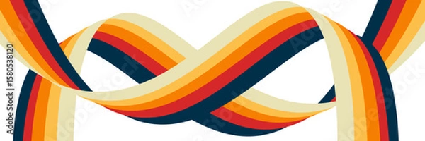 Fototapeta Abstract Gradient Color Swirl Shapes. Vector Graphics with Wavy Lines in Rainbow Colors. Colorful Liquid Wave Pattern.