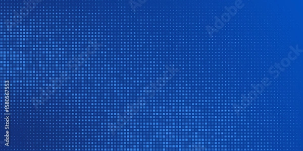 Fototapeta Blue tech finance background abstract pixel element network. Abstract business tech science background
