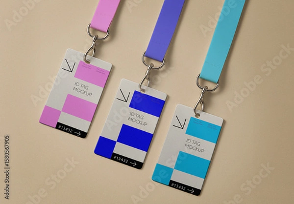 Fototapeta ID Tags Mockup