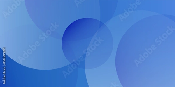 Fototapeta Shiny blue abstract background art spheres and curved shapes dynamic