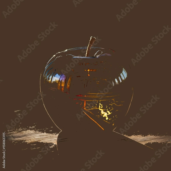 Fototapeta vector illustration of an apple