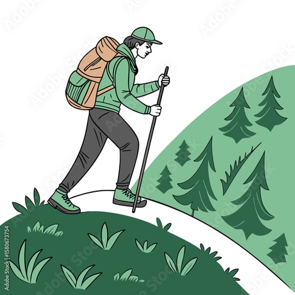 Obraz man in the woods