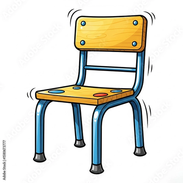 Fototapeta Simple support, steady legs, and a story carved in silence