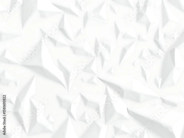 Obraz White crumpled paper texture background for graphic design and abstract art projects high resolution stock image 