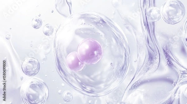 Fototapeta Microscopic Cellular Structures: A Visual Representation of Life's Beginnings