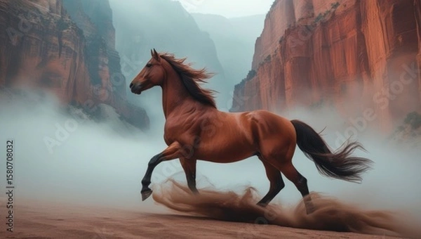 Obraz horse in the mountains