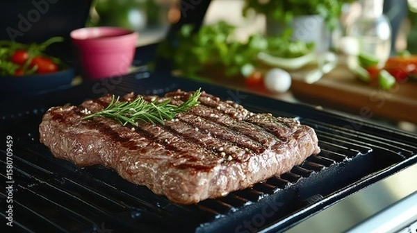 Obraz Grilled Steak with Rosemary