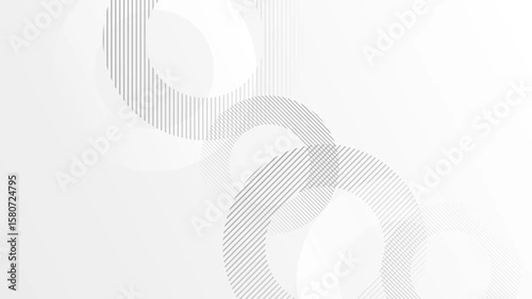 Fototapeta Geometric abstract background. Circles of lines on light backdrop