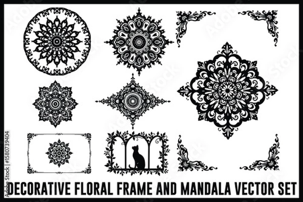 Obraz 
Vintage Floral Laser Cut Ornamental Frame Set