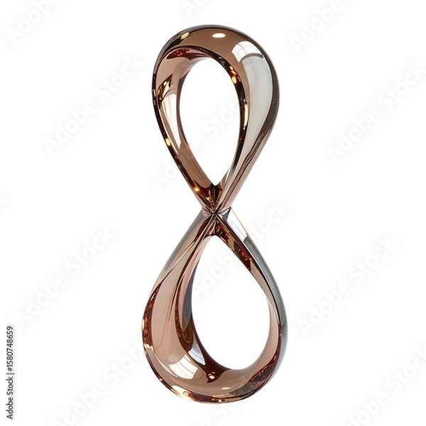 Fototapeta Abstract floor sculpture isolated, Transparent home decor, Artistic tall object, Modern interior accent, Bold shape piece, Unique design prop