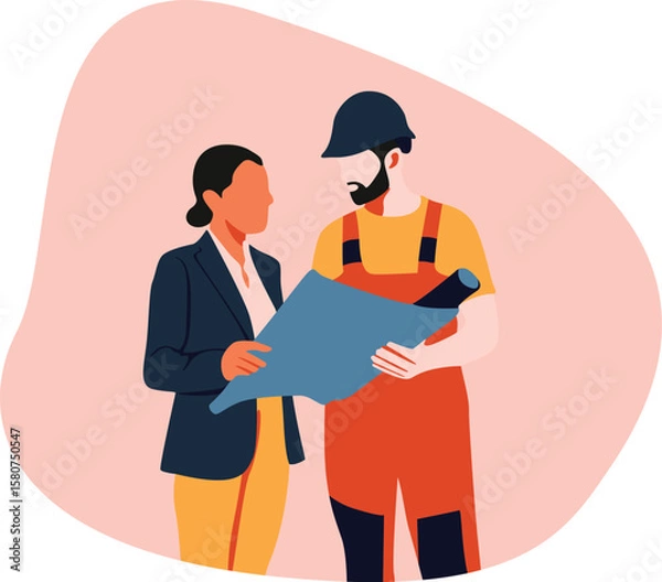 Obraz The Architect discuss with the Project Manager