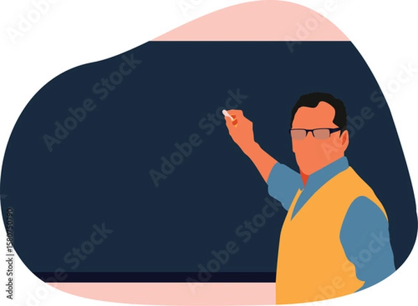 Obraz The Teacher write on the board