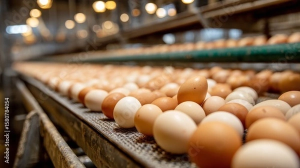 Fototapeta Understanding egg production  key factors influencing yield and quality in poultry farming
