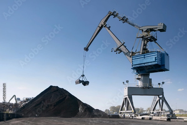 Obraz Schaufelbagger im Binnenhafen 2