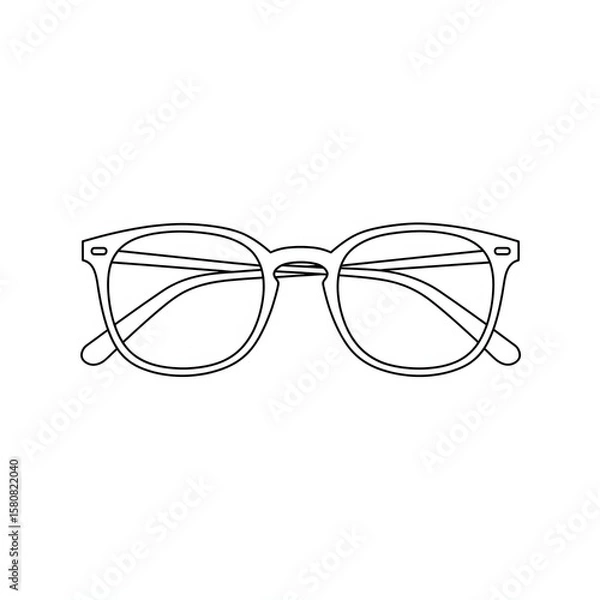 Fototapeta Eyeglasses Outline Icon - Vector Illustration