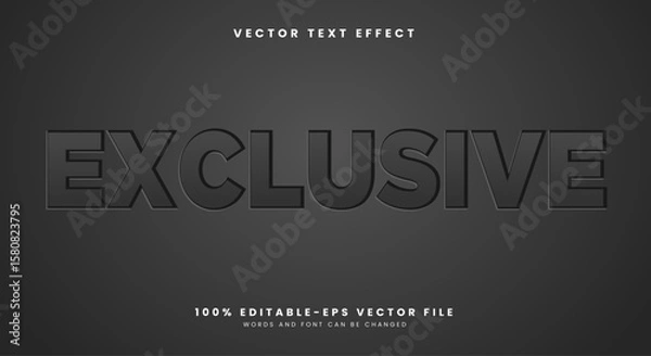 Fototapeta Exclusive 3d editable text effect template Suitable for Elegant Style