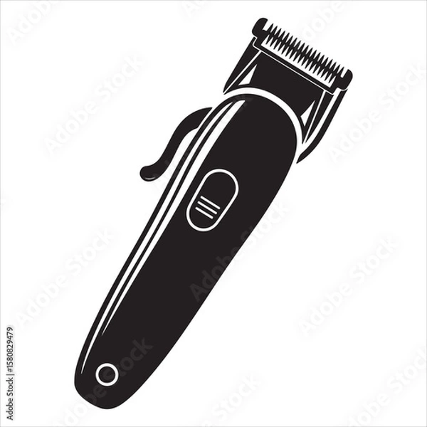 Obraz Sleek black electric hair clipper with on off switch and indicator