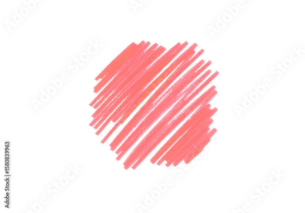 Obraz Color pencil strip line stroke, line brush stroke in style on transparent background for design in your work business concept.