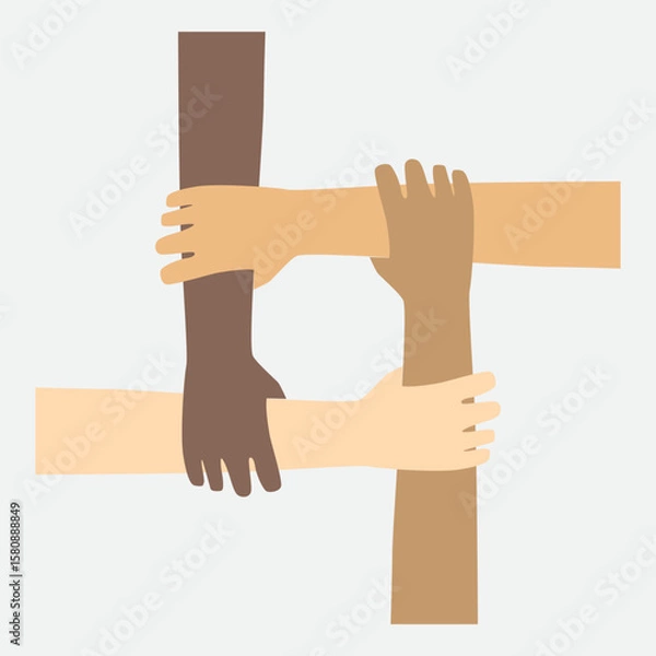 Obraz Holding Hands in Solidarity