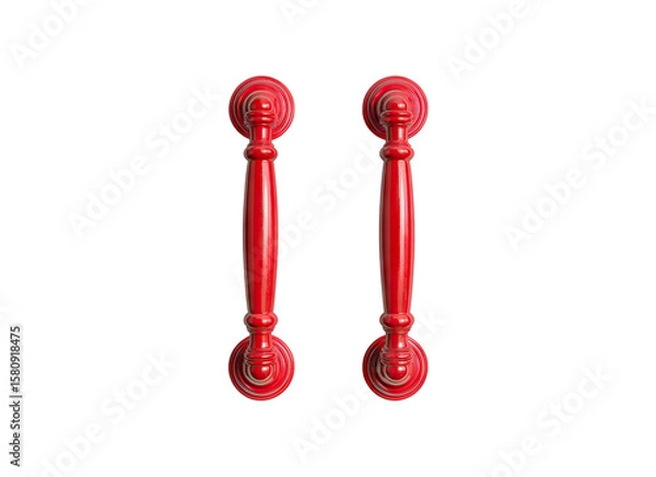 Fototapeta Pair Of Red handled