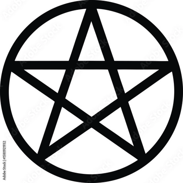 Fototapeta pentacle on white background.eps