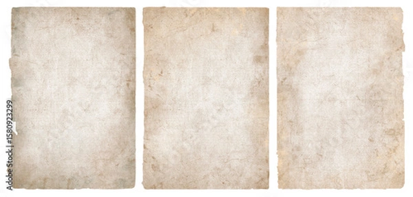 Fototapeta Vintage Grunge Paper Background with Aged Parchment Texture and Rough Torn Edges
