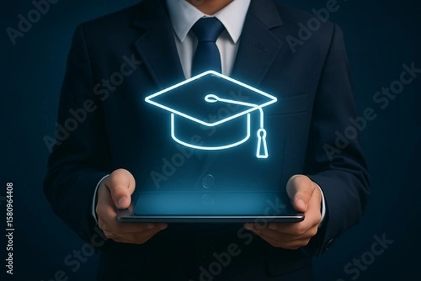 Fototapeta Empowering Education: Digital Learning and Technology Integration with a Tablet