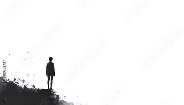 Fototapeta Alone in Silence – Minimalist Expression of Solitude
