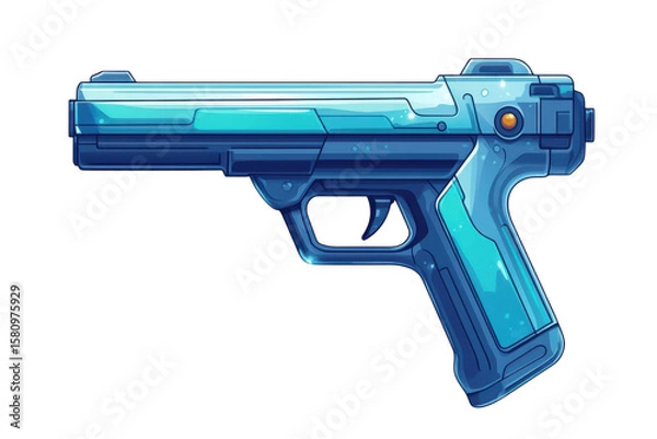 Fototapeta An enigmatic sci fi energy pistol gleaming with futuristic potential a symbol of advanced on transparent background