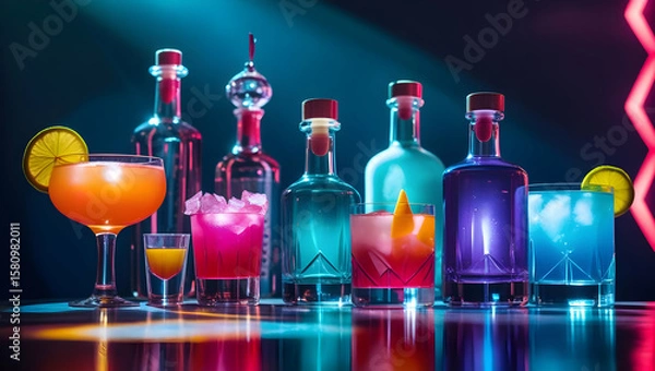 Obraz colorful cocktail in the bar