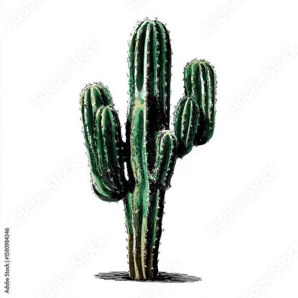 Obraz cactus isolated on white