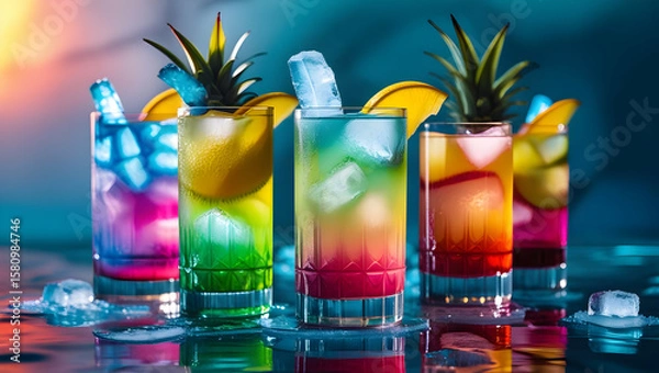Obraz colorful cocktail in the bar