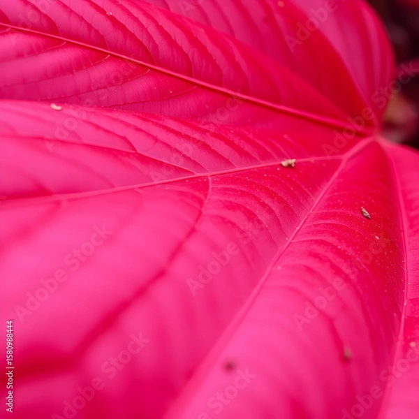 Fototapeta High angle view of red leaf