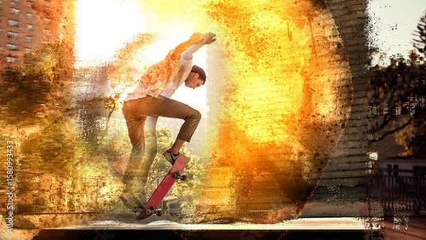 Obraz Grunge Light Leak Effect