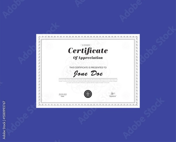 Obraz Certificate