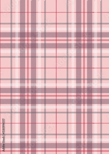 Fototapeta Seamless pattern with pink lines and violet in watercolor 