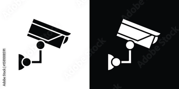 Fototapeta Security camera icon symbol. Simple, flat design for web and mobile app