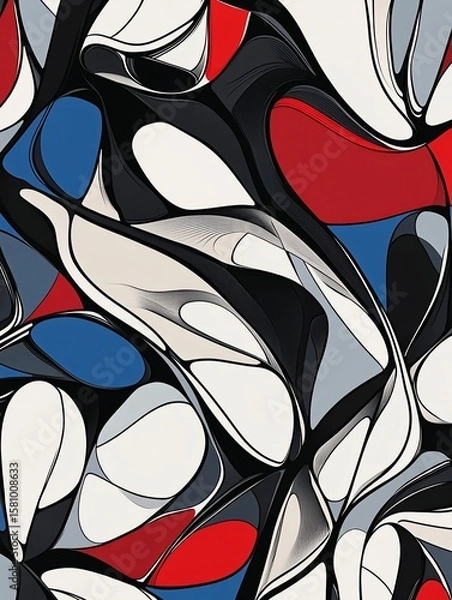 Fototapeta Abstract pattern of swirling shapes and colors