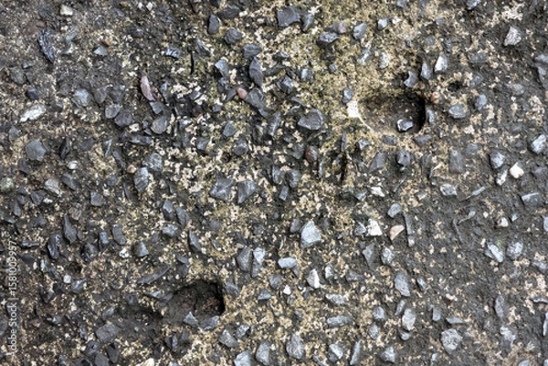 Fototapeta Dark cement floor with small stone for texture or background