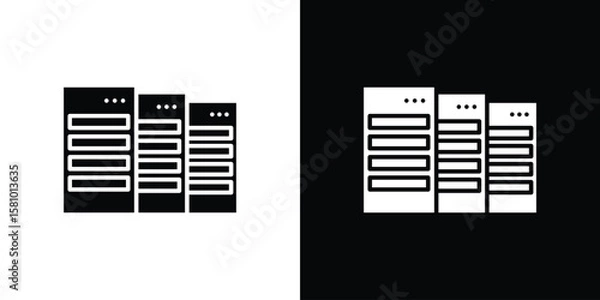 Obraz Data center icon symbol. Simple, flat design for web and mobile app