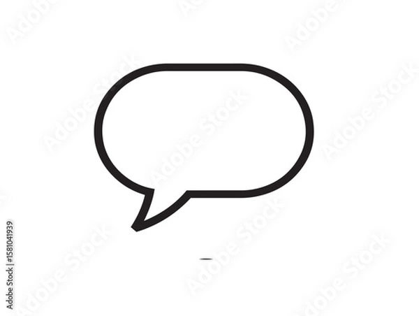 Obraz Clean and Modern Chat Bubble 2D Icon Design  