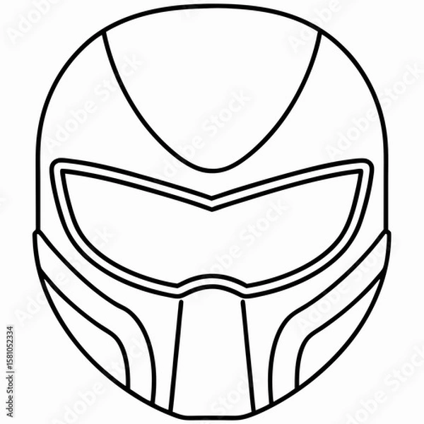 Fototapeta Protective face mask icon in minimal style