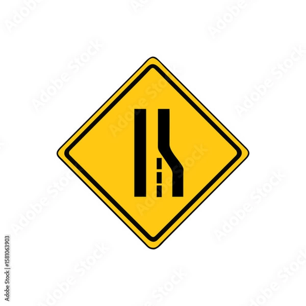 Obraz Merge Left Traffic Sign