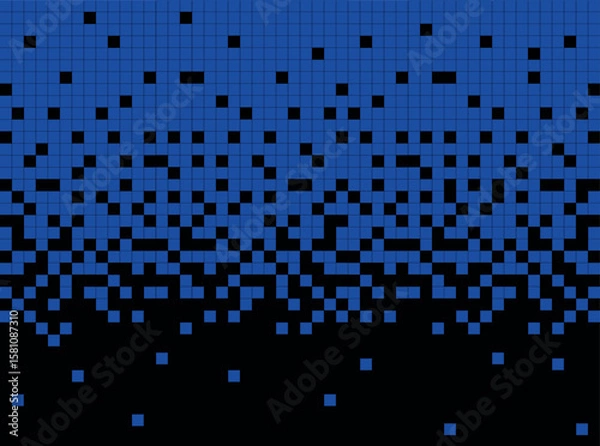 Obraz Pixel disintegration background. Decay effect. Dispersed dotted pattern. Concept of disintegration.