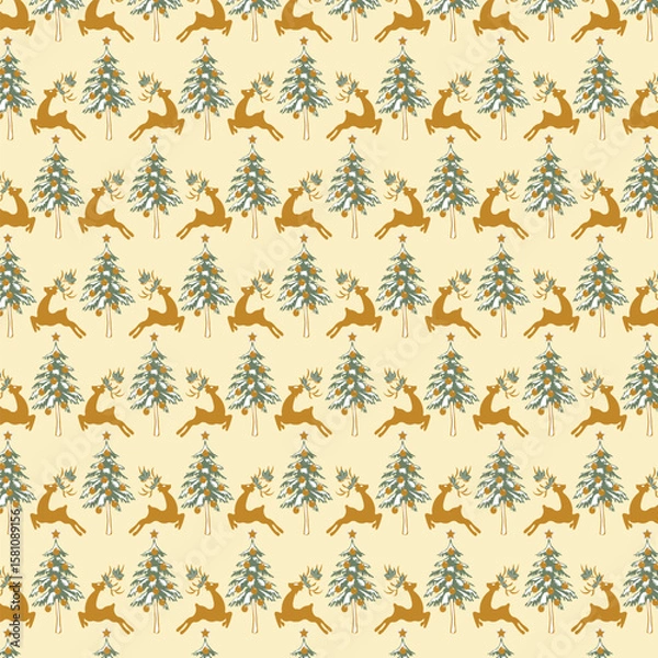 Obraz Winter Whimsy seamless vector pattern